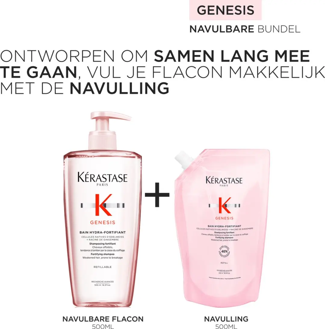 Kérastase Genesis Shampoo & Navulling 1000ml - Anti-Haaruitval