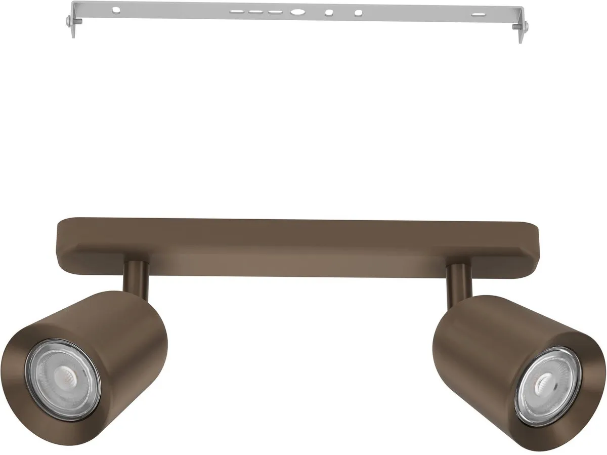 Eglo Camaldoli Spot GU10 - 2x 10W - Donker Brons - Kantelbaar