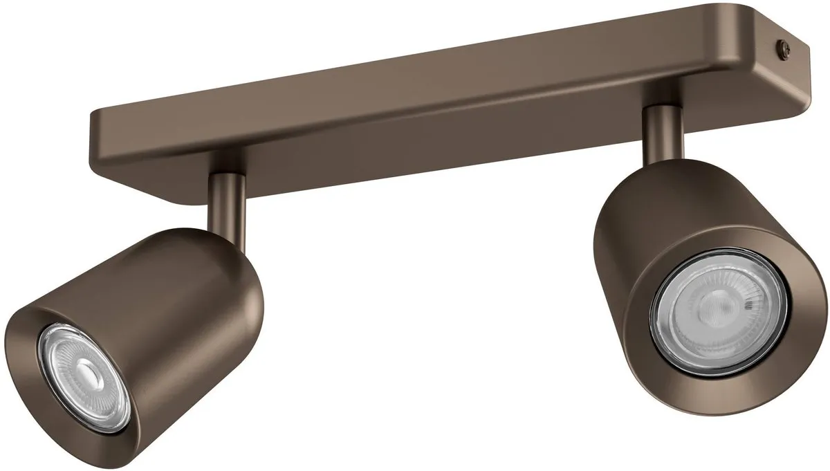Eglo Camaldoli Spot GU10 - 2x 10W - Donker Brons - Kantelbaar