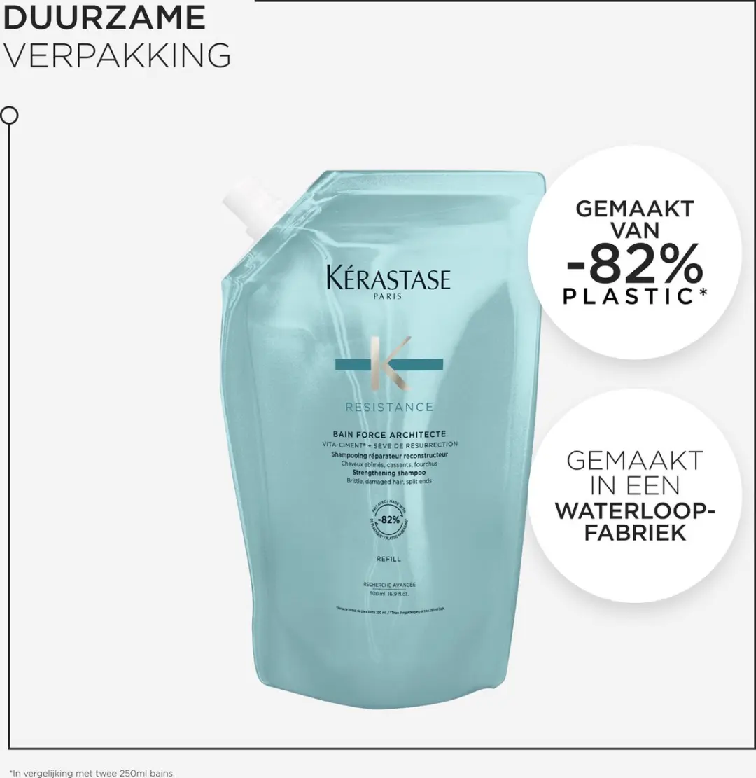 Kérastase Résistance Shampoo & Navulling 1000ml - Verzwakt & Beschadigd Haar