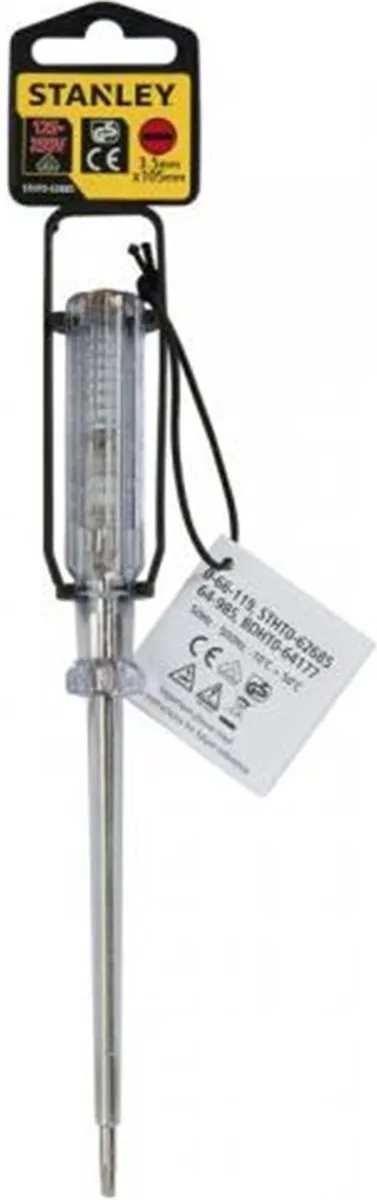 Stanley LI AN 1052 Spanningszoeker 3mm x 105mm - Transparant/Nikkel