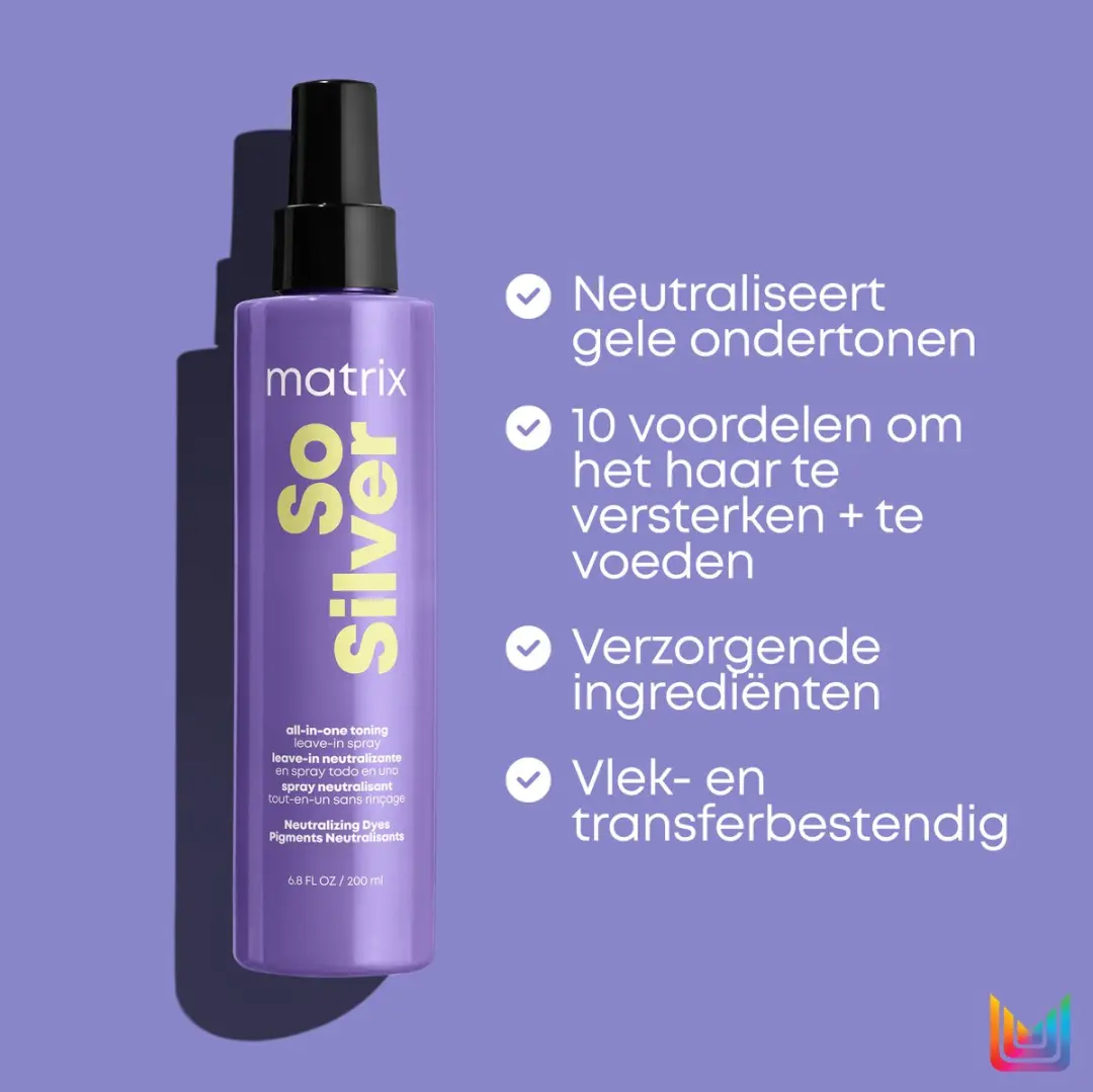 Matrix So Silver All-in-one Toning Leave-in Spray 200ml - Paars/Geel