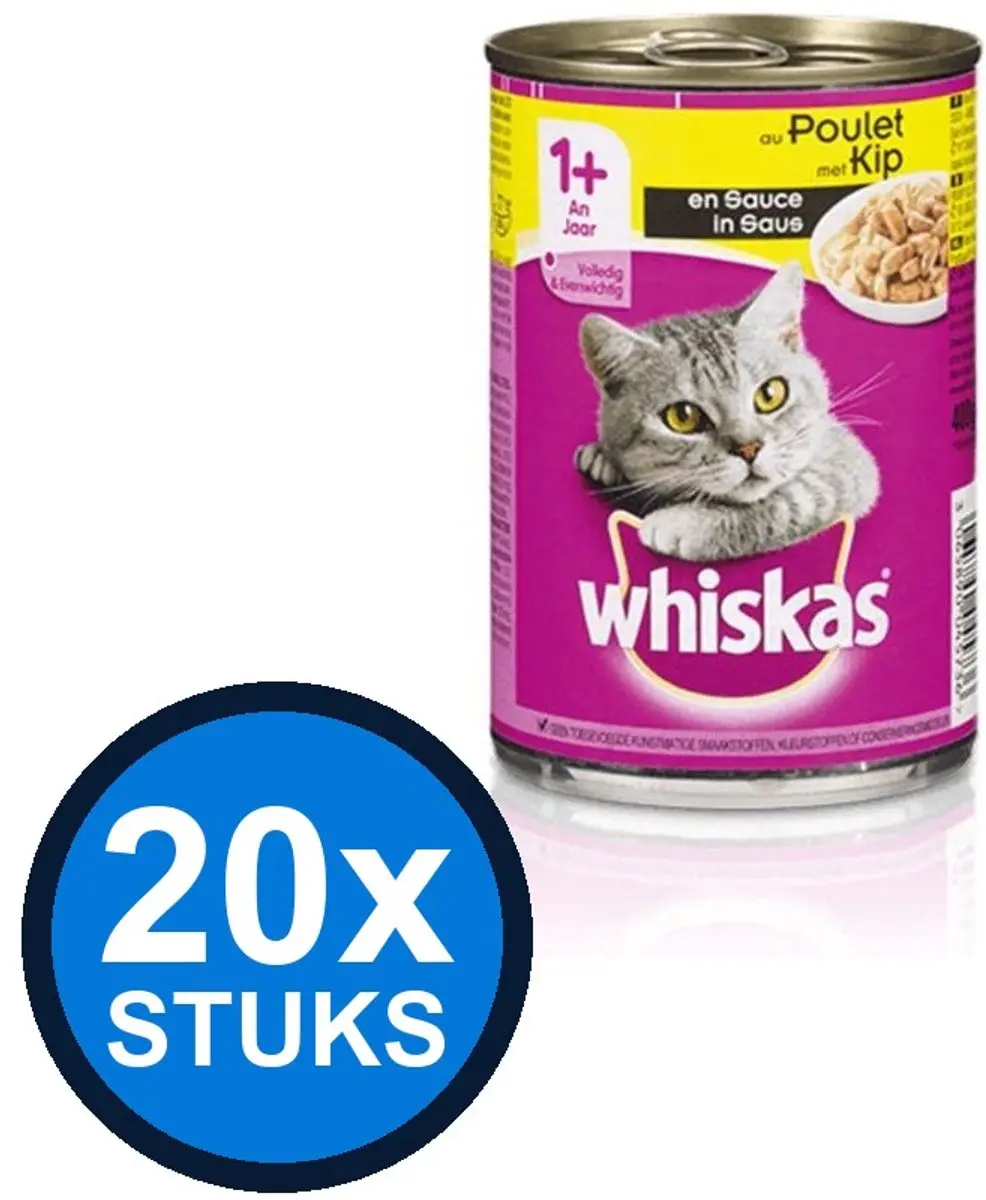 Whiskas Blik Kip Kattenvoer Natvoer 400g