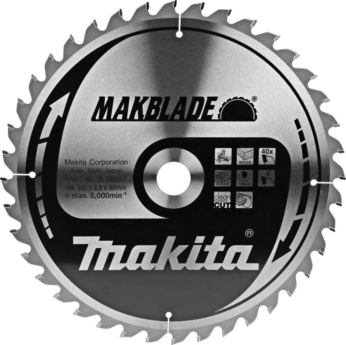 Makita Cirkelzaagblad Makblade Ø305mm 40T - B-08997