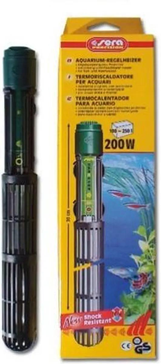 Sera Aquarium Regelverwarming 200W - Zwart