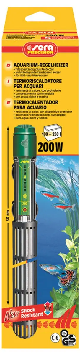 Sera Aquarium Regelverwarming 200W - Zwart