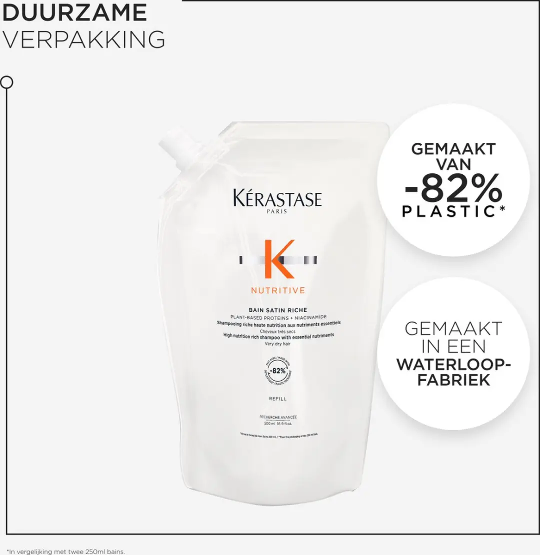 Kérastase Nutritive Shampoo & Navulling 1000ml - Glans & Hydratatie