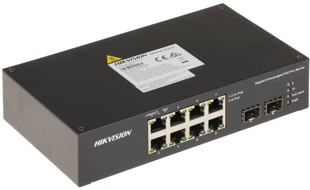 Hikvision DS-3T0510HP-E/HS 8-Poorts SFP Switch