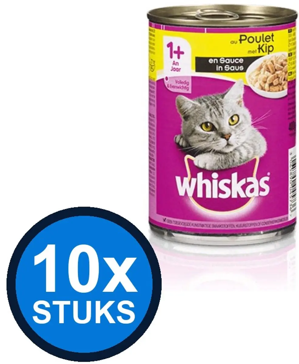 Whiskas Blik Kip Kattenvoer Natvoer 400g
