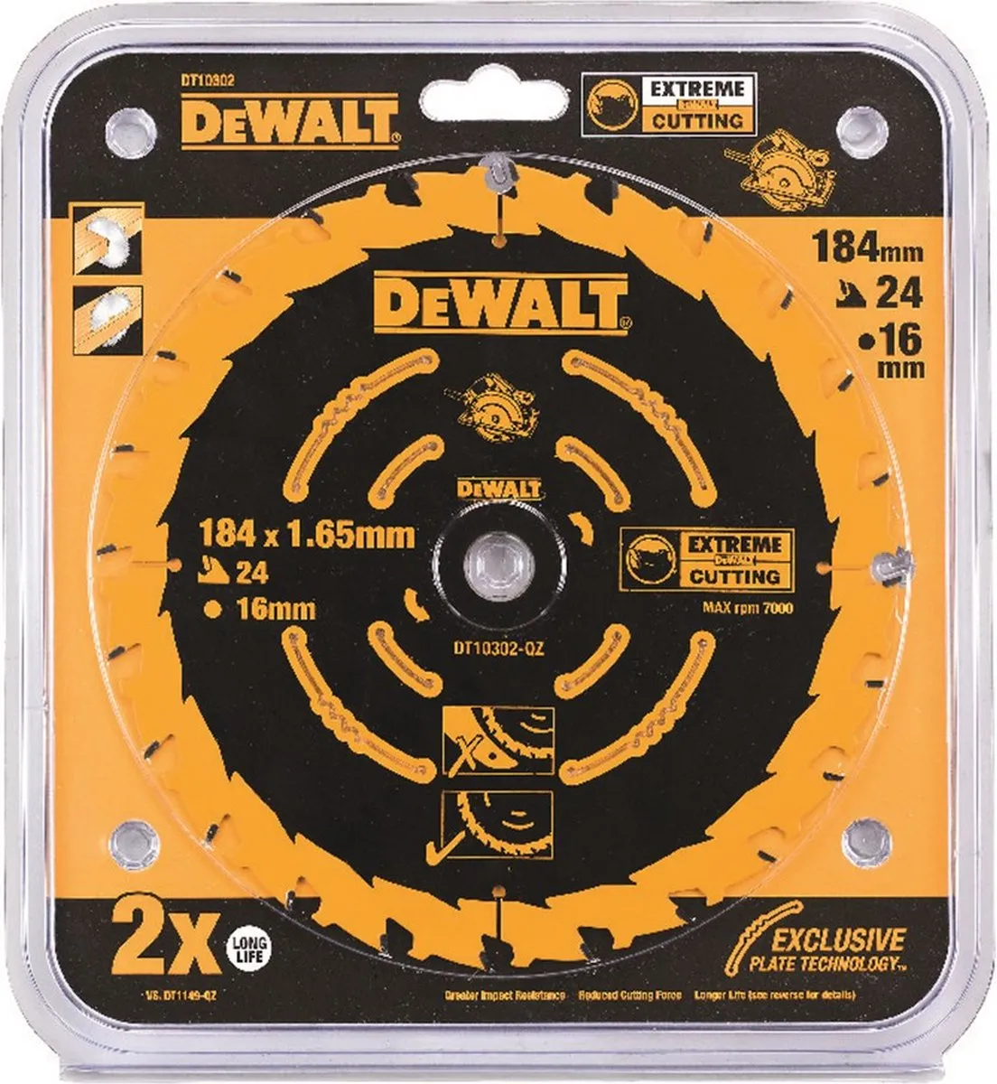 DeWalt DT10302-QZ Cirkelzaagblad Multimateriaal 184mm 24T