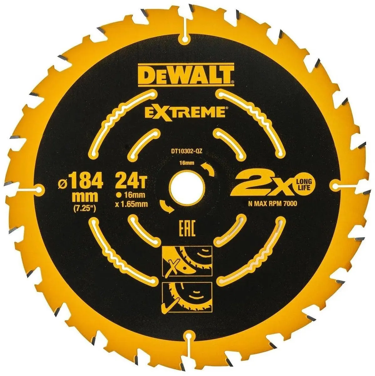 DeWalt DT10302-QZ Cirkelzaagblad Multimateriaal 184mm 24T