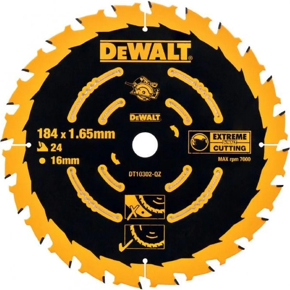 DeWalt DT10302-QZ Cirkelzaagblad Multimateriaal 184mm 24T
