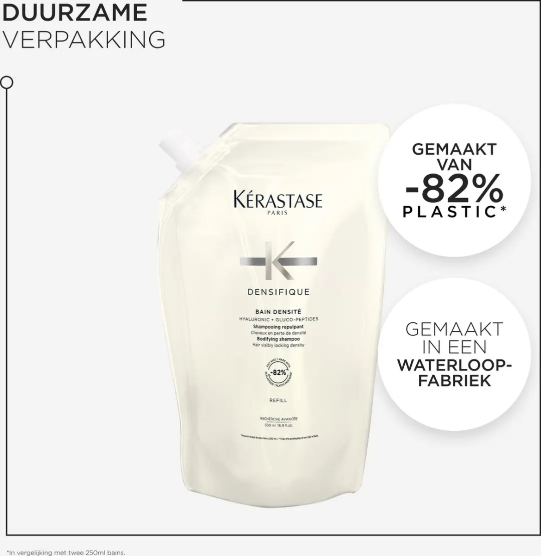 Kérastase Densifique Navulbare Shampoo & Navulling 1000ml - Flatpouch Cadeau