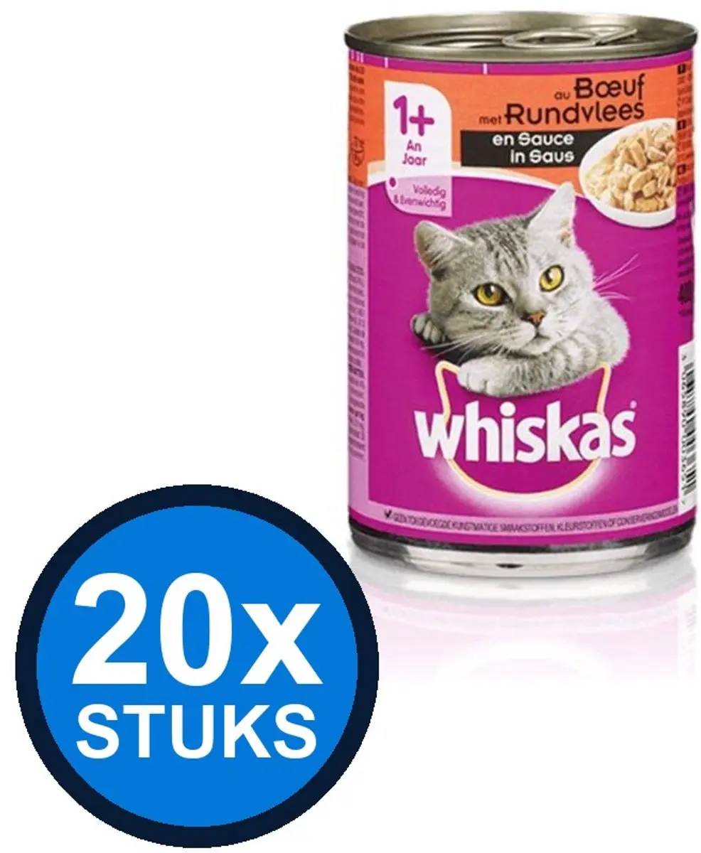 Whiskas Blik Rund Kattenvoer Natvoer 400g