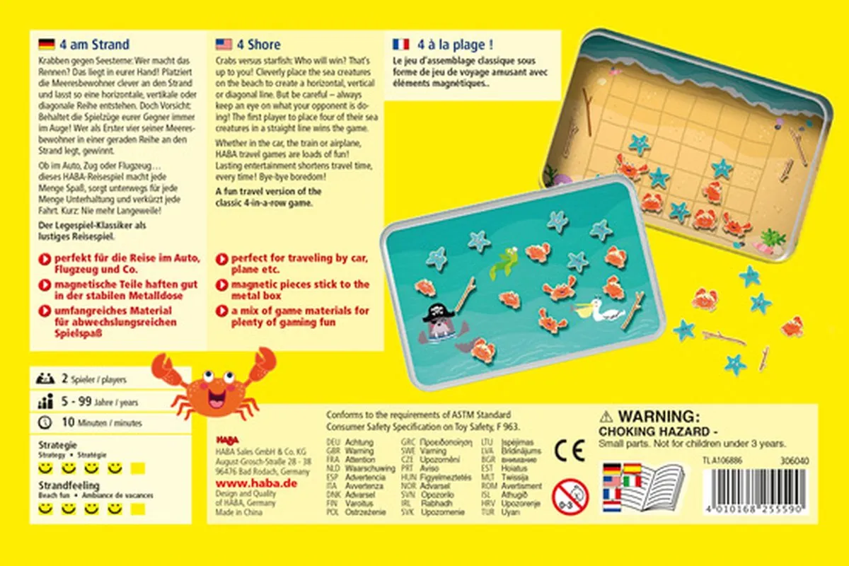 Haba Reisspel 4 Aan Het Strand Junior Metaal (de)