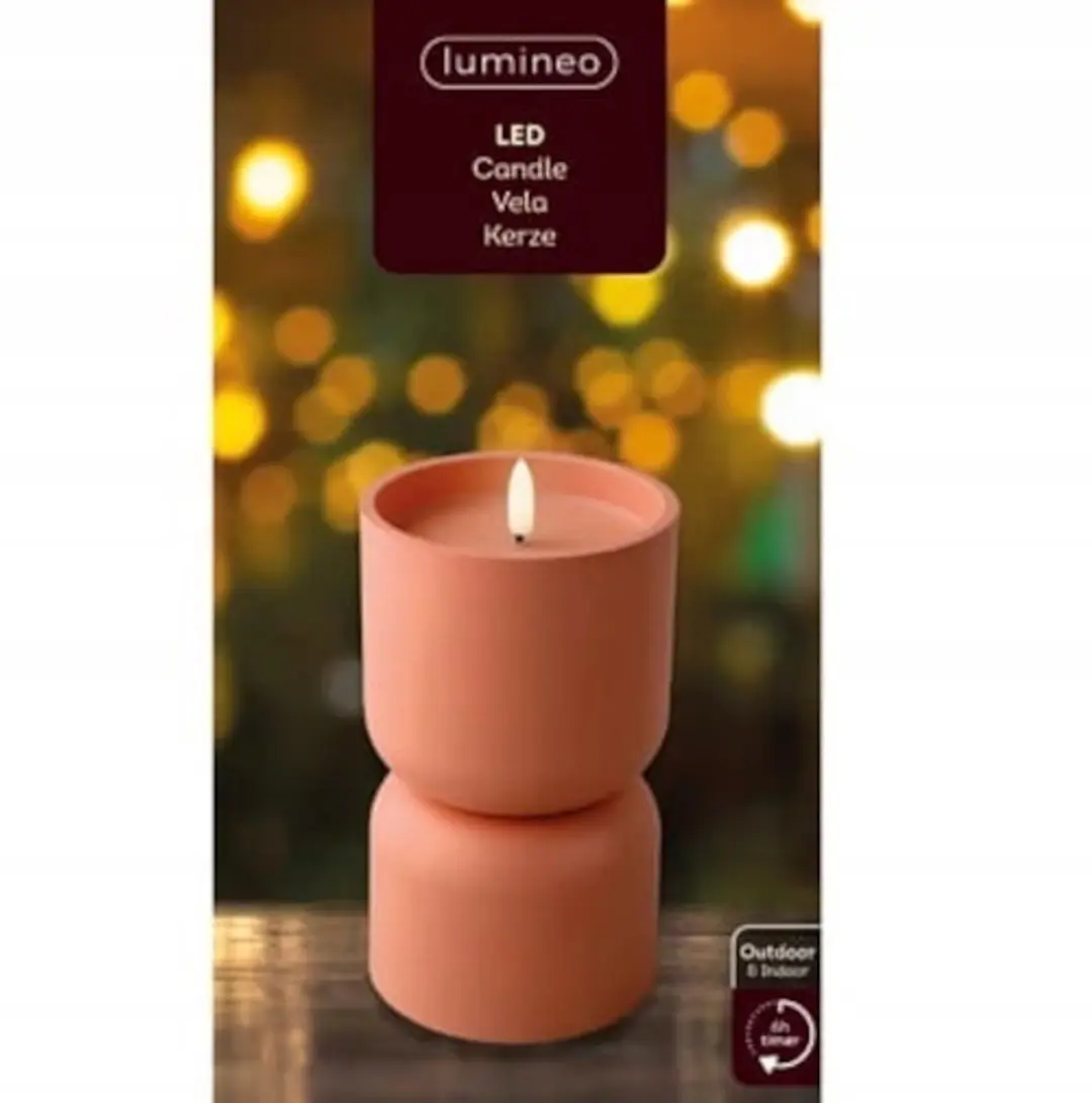 Kaemingk Decoratieve LED Kaars 16,5cm Terra - Batterijgevoed