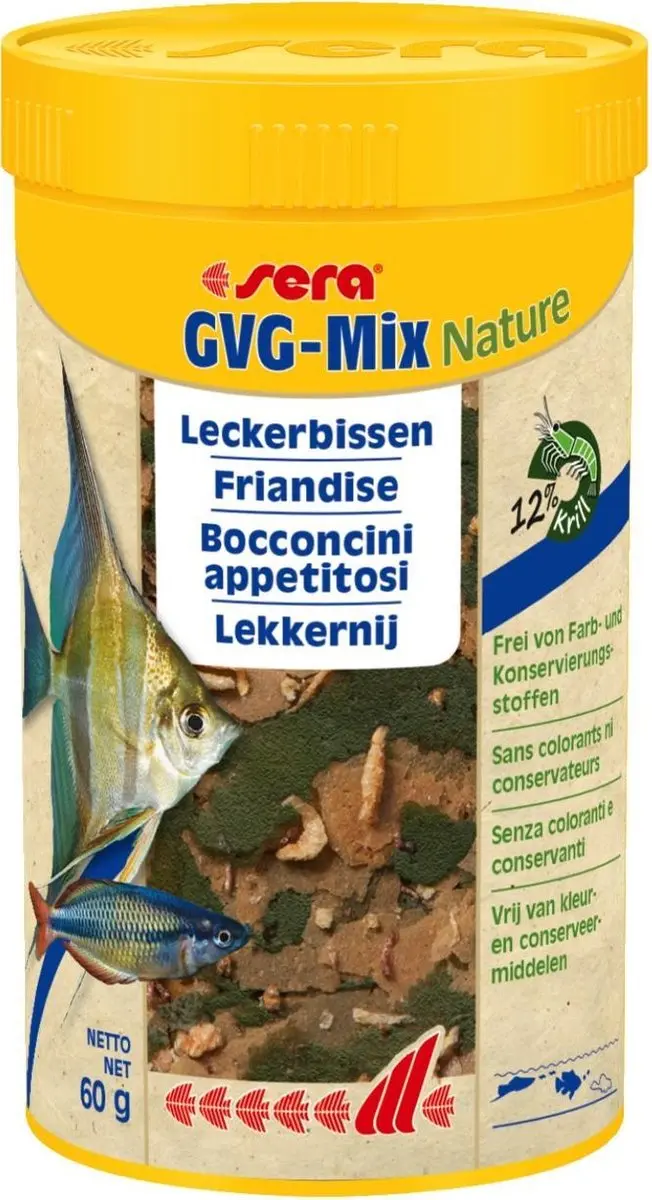 Sera Nature GVG Mix 250ml - Vlokken met rode muggenlarven