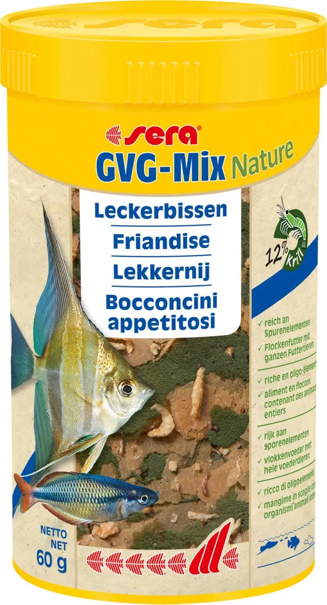 Sera Nature GVG Mix 250ml - Vlokken met rode muggenlarven