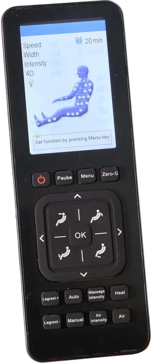 TotalSeat Cervo Elektrische Massagestoel - 12 Programma's - Rug/Nek/Kuit - Zwart/Beige
