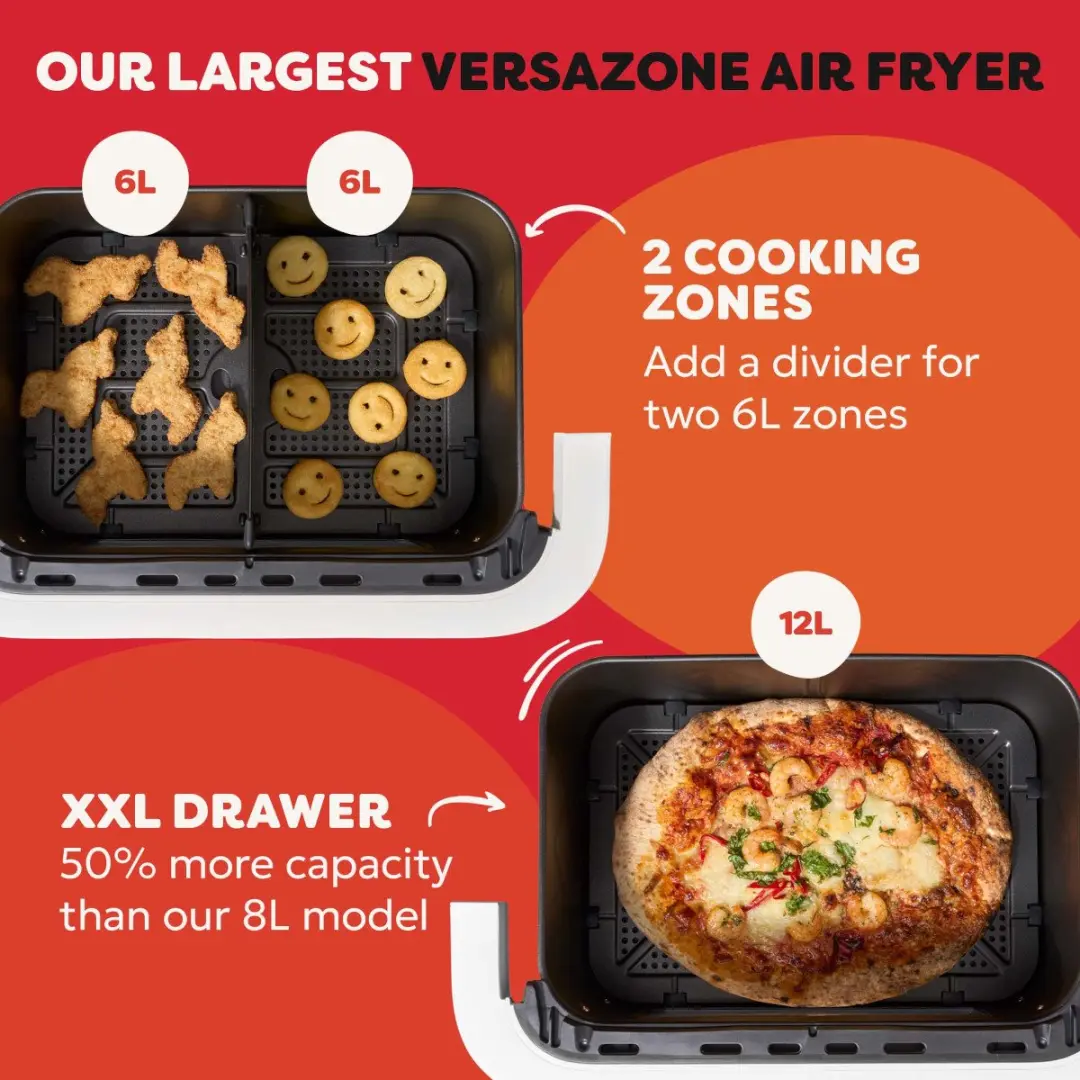 Instant Pot Vortex VersaZone 12L Airfryer - 2800W - Sea Salt Wit - afbeelding 6 van 6