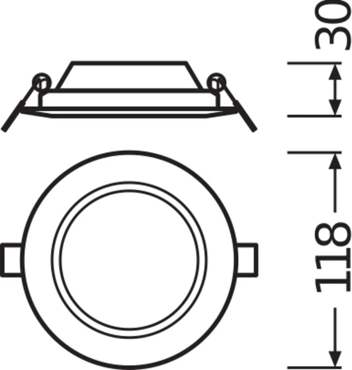 LEDVANCE LED Downlight Slim DN105 6W 430lm 120° - Wit