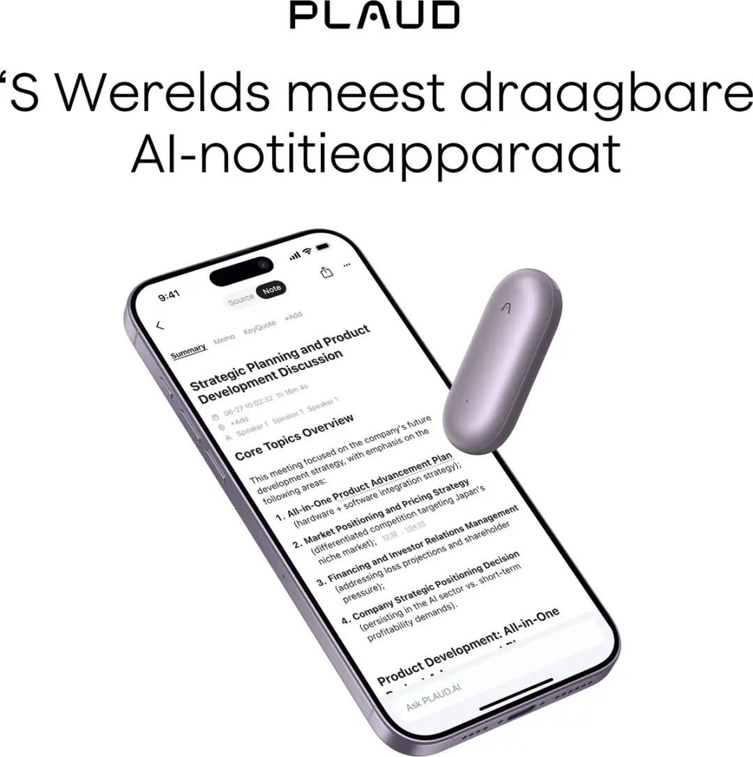 PLAUD NotePin NB-100 AI Voice Recorder - 64GB - Sunset Purple