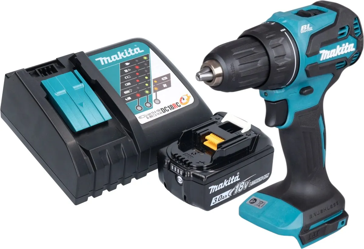 Makita DDF490RF1 Accuboormachine 18V 65Nm Borstelloos