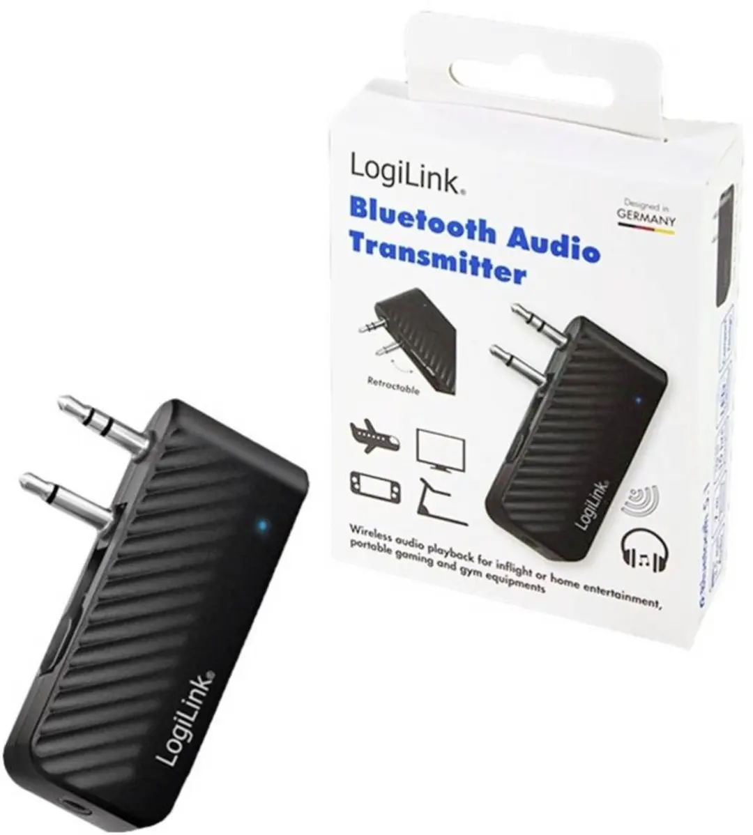 LogiLink BT0061 Bluetooth-audiozender - 3,5 mm - Zwart - afbeelding 6 van 6
