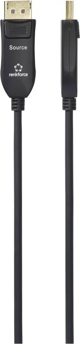 Renkforce RF-6117766 DisplayPort-kabel Glasvezel - Zwart