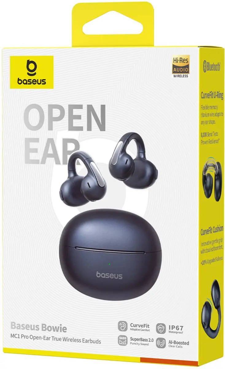 Baseus Bowie MC1 Pro Oordopjes - Open-Ear - Zwart
