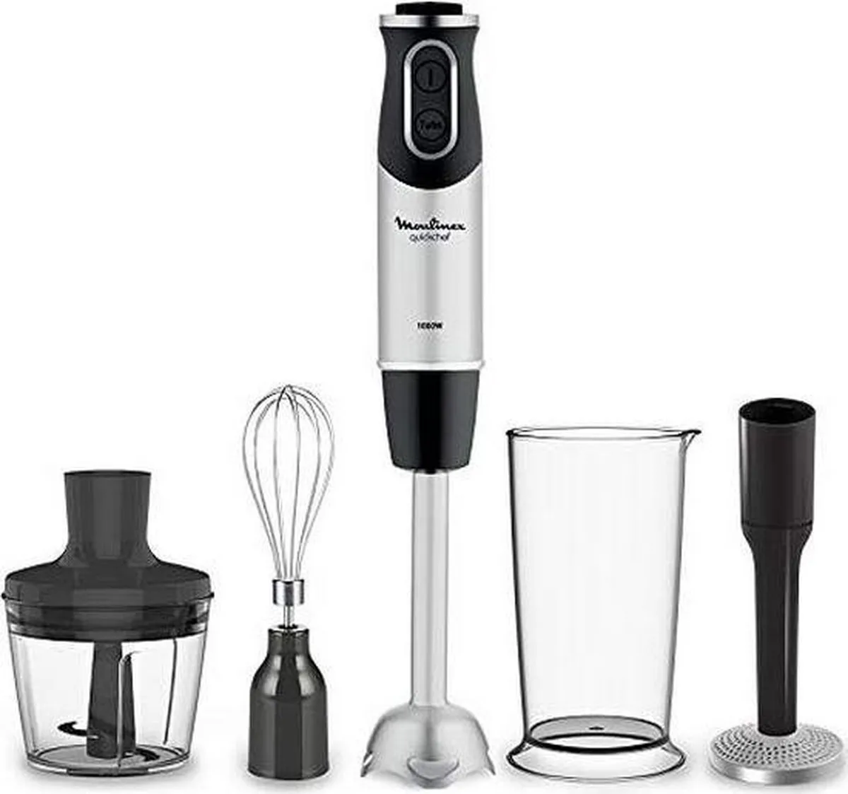 Moulinex QuickChef DD65H8 Staafmixer 1000W - Zwart/RVS