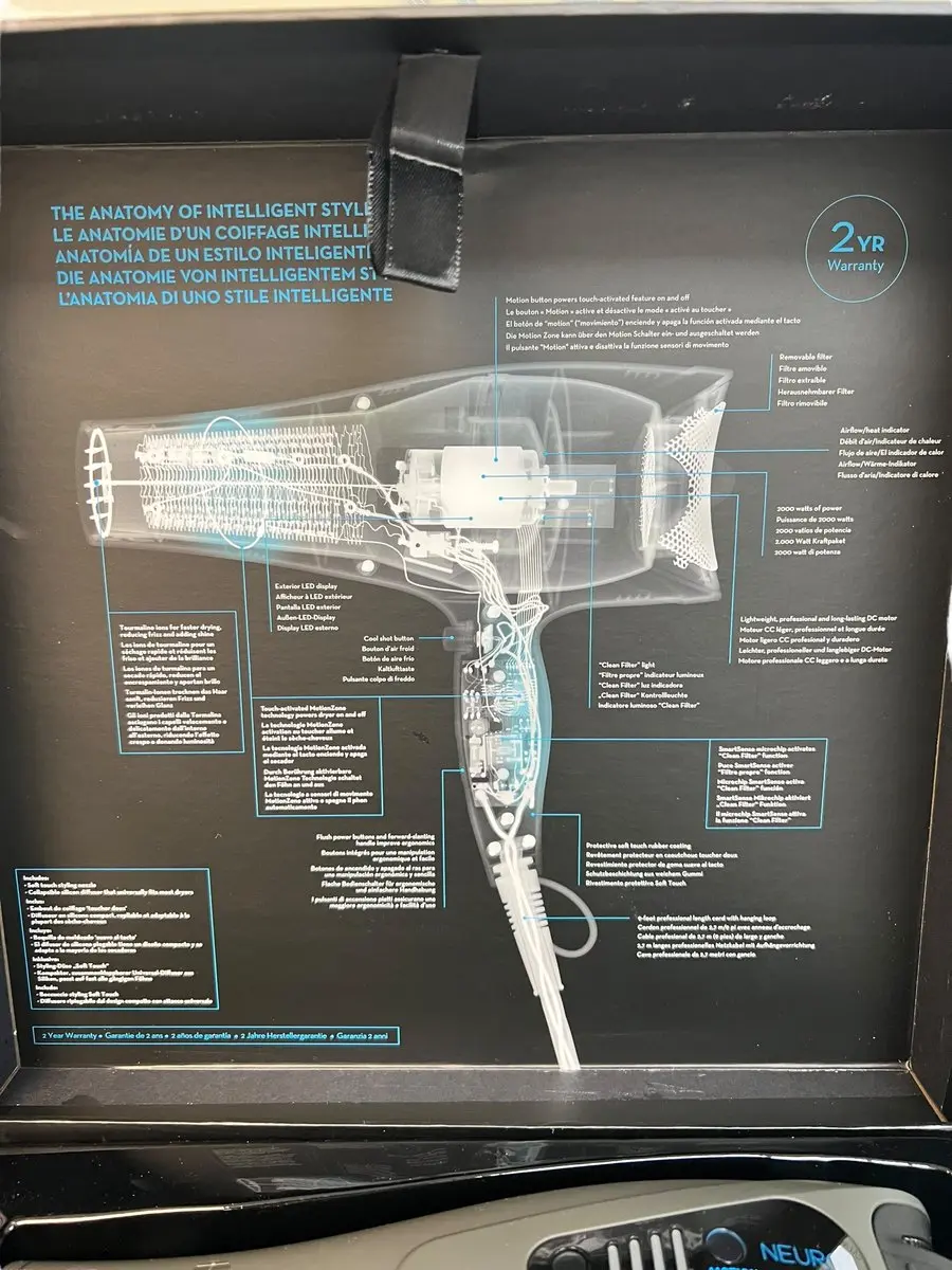 Paul Mitchell Neuro Dry High Performance Föhn 2000W - Grijs