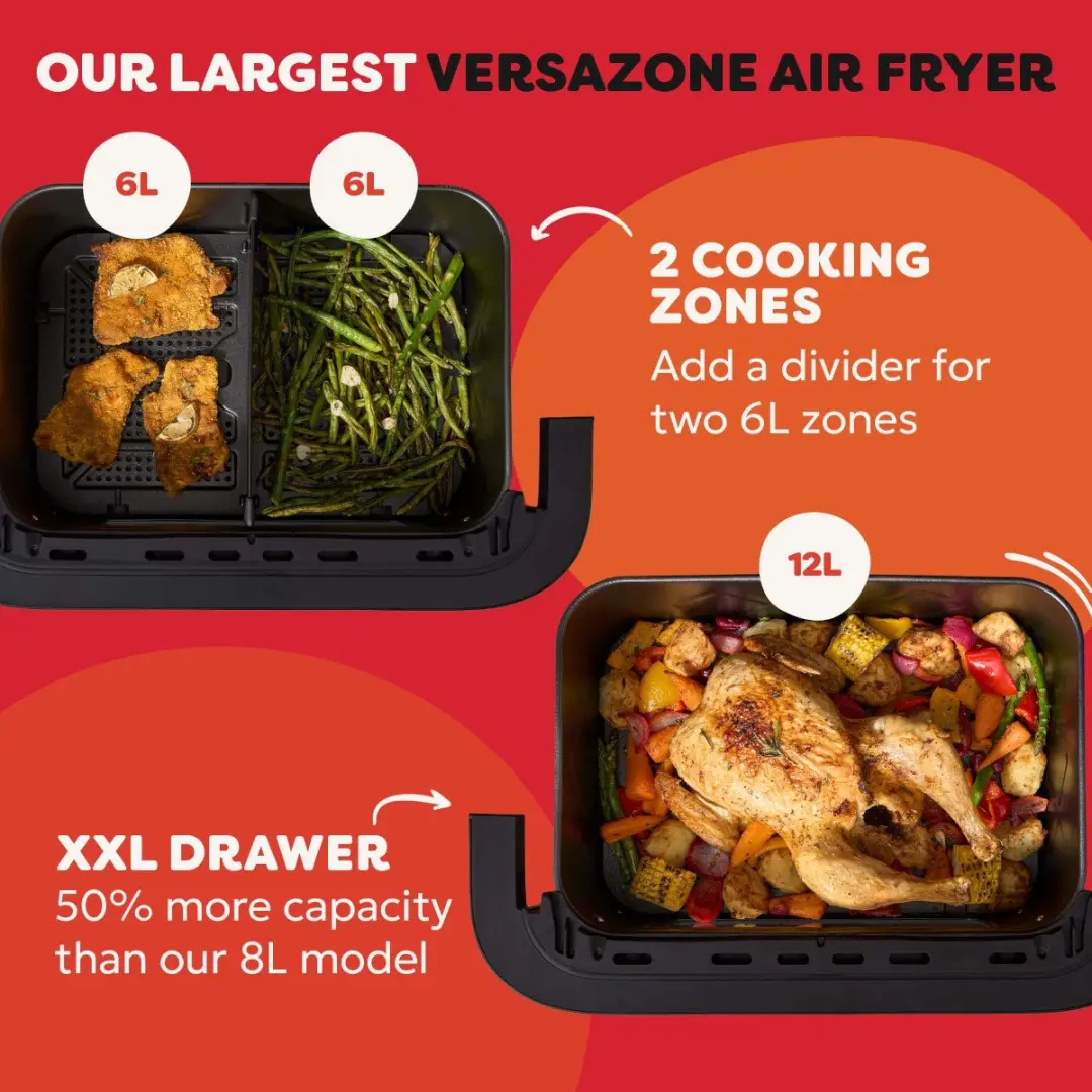 Instant Pot Vortex VersaZone 12L Airfryer - Zwart - afbeelding 6 van 6