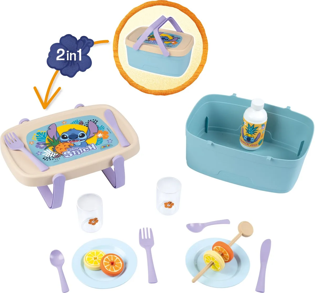 Smoby Stitch Picknickmand Speelgoedkeukenaccessoireset