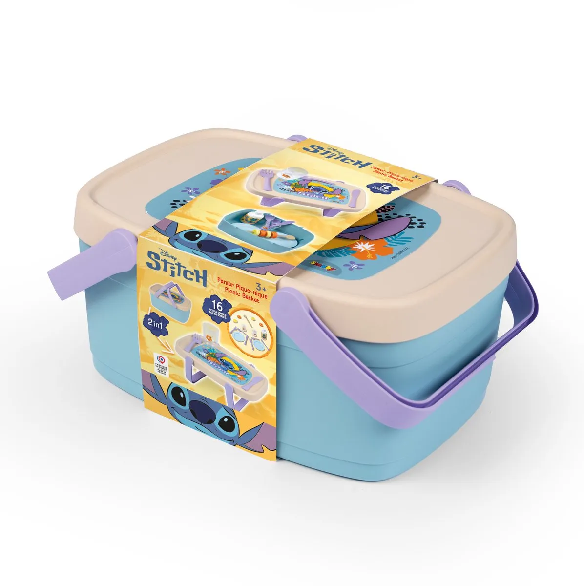 Smoby Stitch Picknickmand Speelgoedkeukenaccessoireset - 16-delig