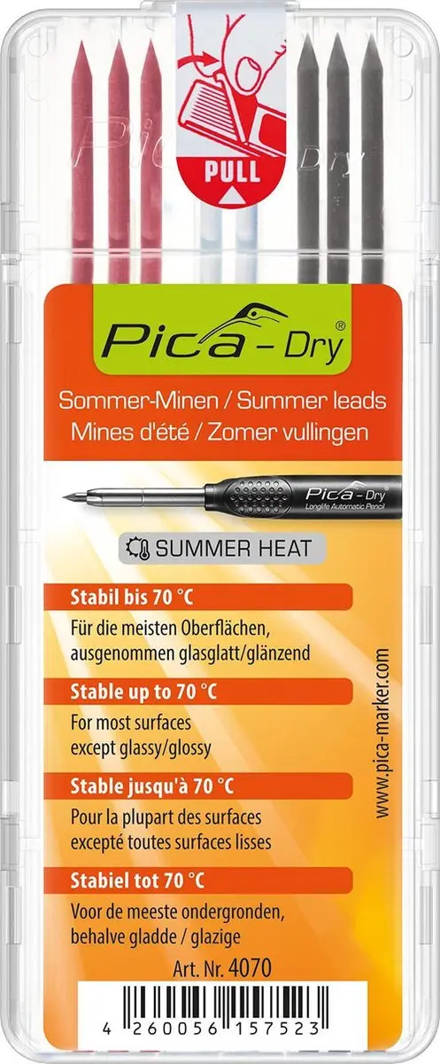 Pica 4070 Dry Navulling - Set van 8 Stuks - Neutraal