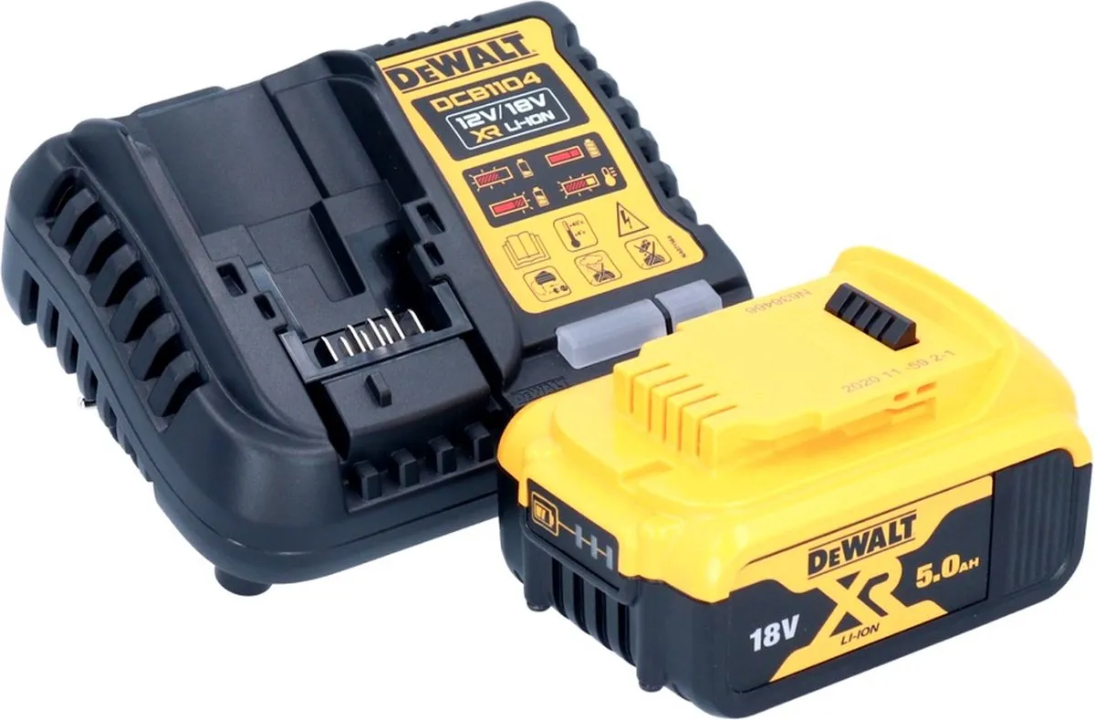 DeWalt DCB 1104 P1 Accu-starterset 12V/18V - 5,0 Ah