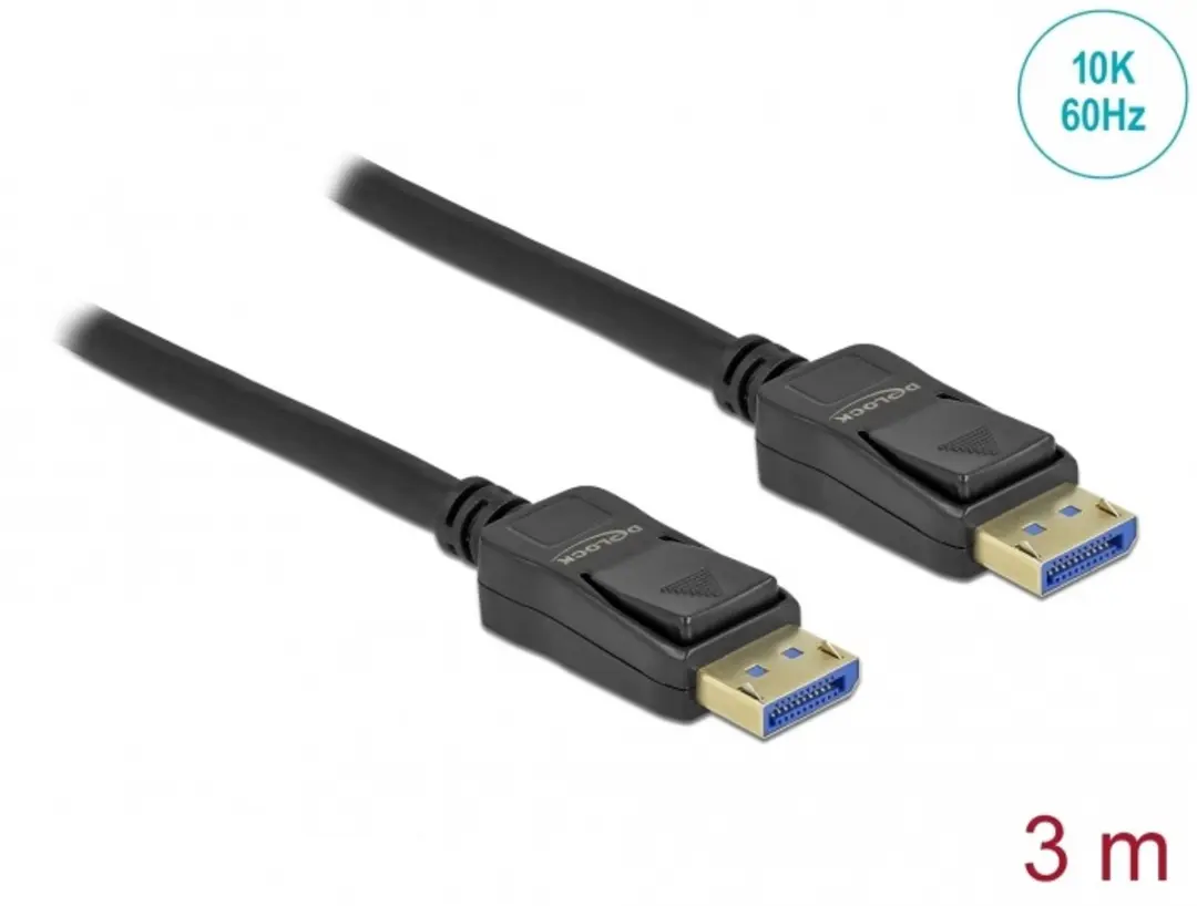 Delock 80263 DisplayPort-kabel 3m - Zwart