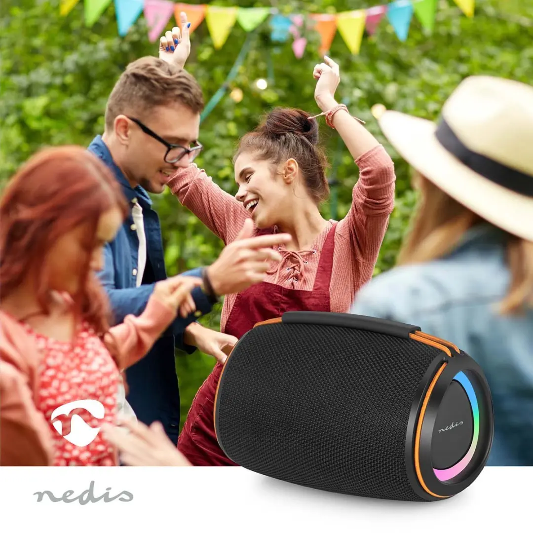 Nedis SPBT2026BK Bluetooth Speaker - 40W - Oranje/Zwart - afbeelding 6 van 6