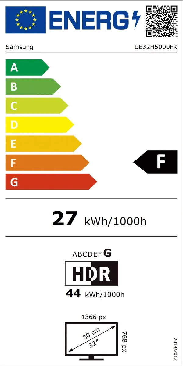 Samsung UE32H5000F 32 inch HD LED TV - Zwart