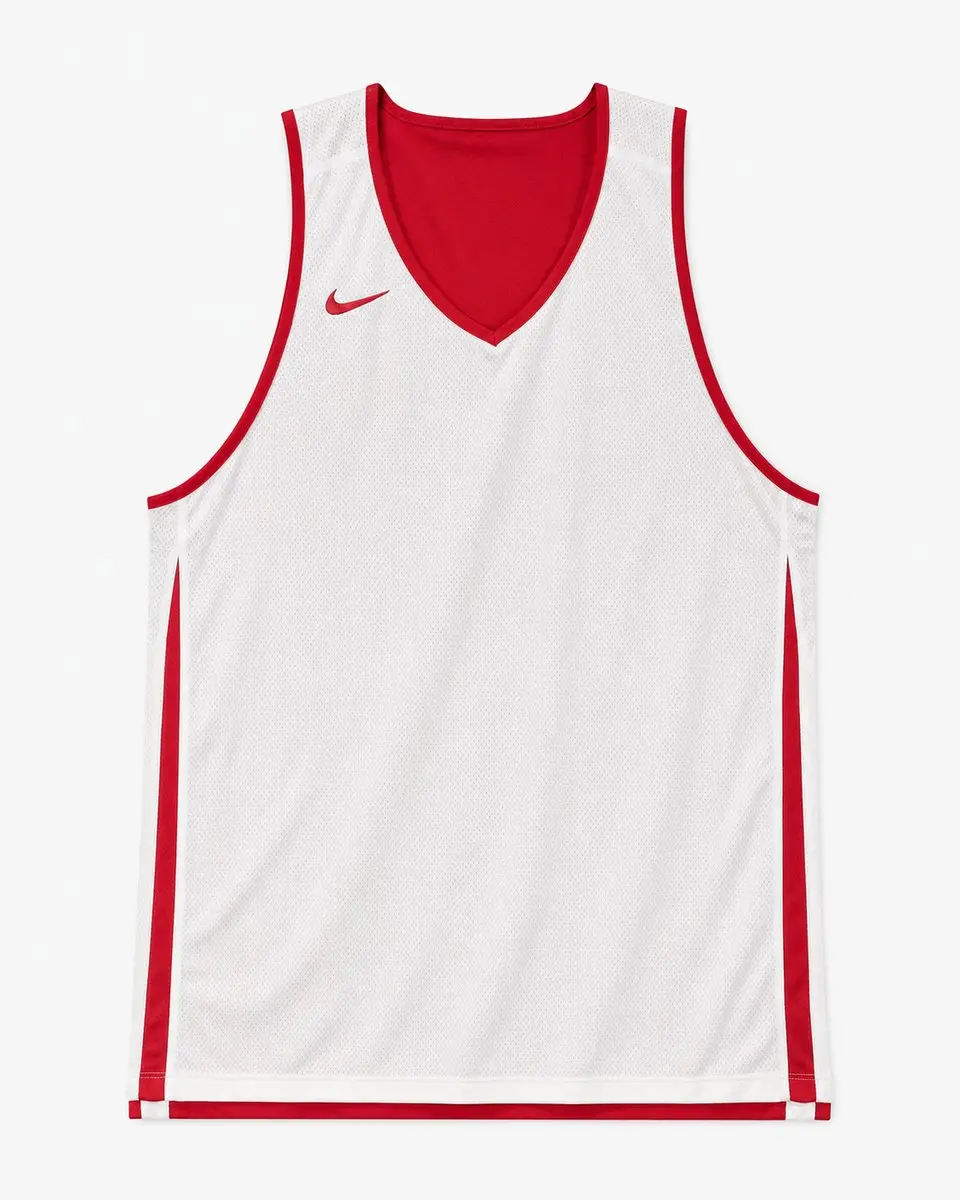 Nike Dri-FIT Practice Dish Jersey Reversible Basketbalshirt XXL - Team Scarlet/Wit