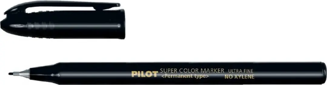 Pilot Super Scan Fineliner - 12 Stuks Zwart