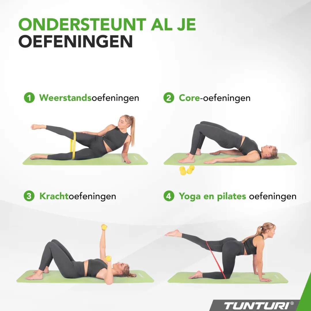 Tunturi NBR Yogamat - 180x60x1,5cm Mint - afbeelding 6 van 6