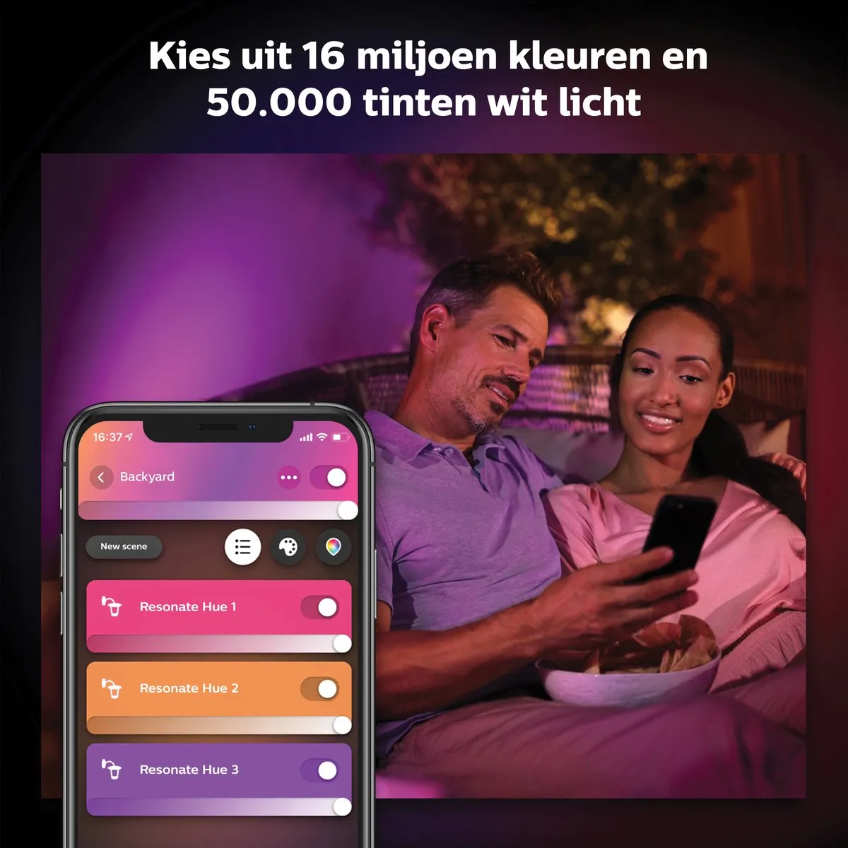 Philips Hue Resonate Muurlamp - Zwart