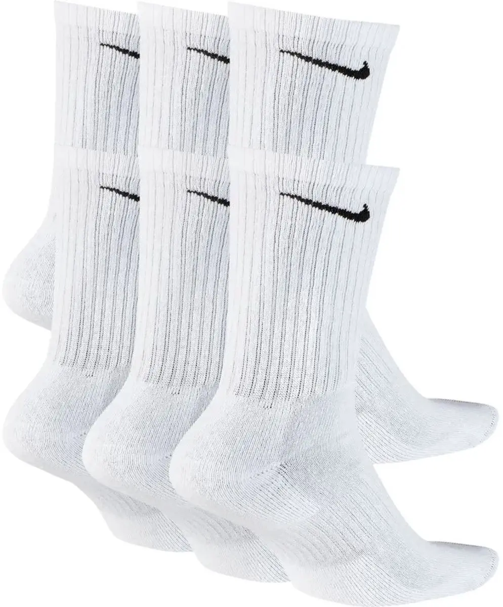 Nike Everyday Cushion Crew Sokken SX7666-100 - 6 Stuks - Wit