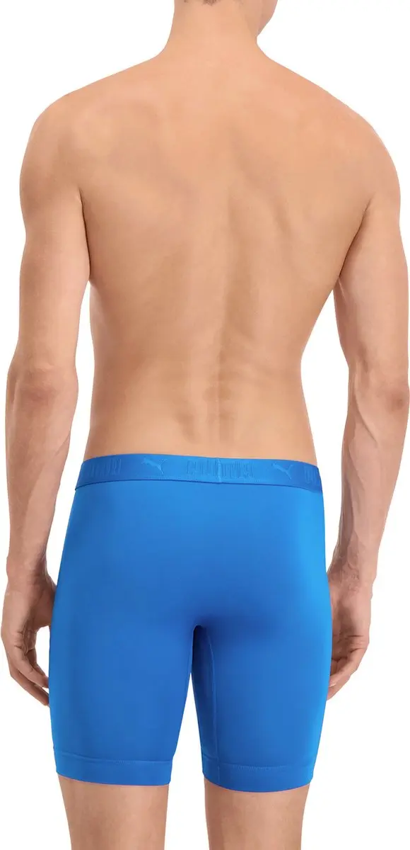 PUMA Extra Lange Boxershort 2-pack - M - Zwart/Blauw