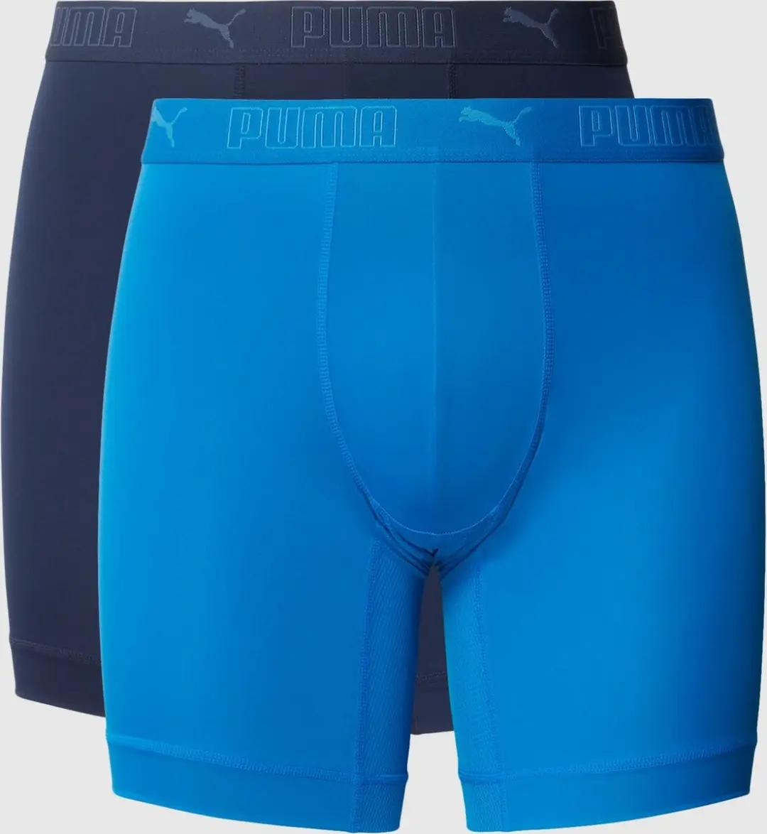 PUMA Extra Lange Boxershort 2-pack - M - Zwart/Blauw
