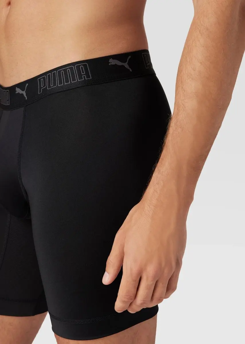 PUMA Extra Lange Boxershort 2-pack - M - Zwart/Blauw