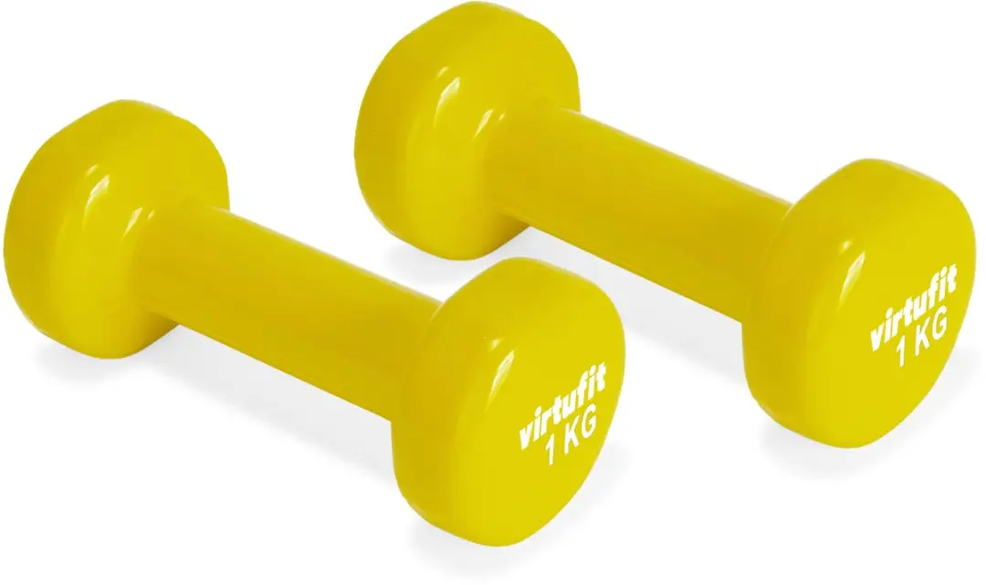 Virtufit Vinyl Dumbbell 1 kg - Geel
