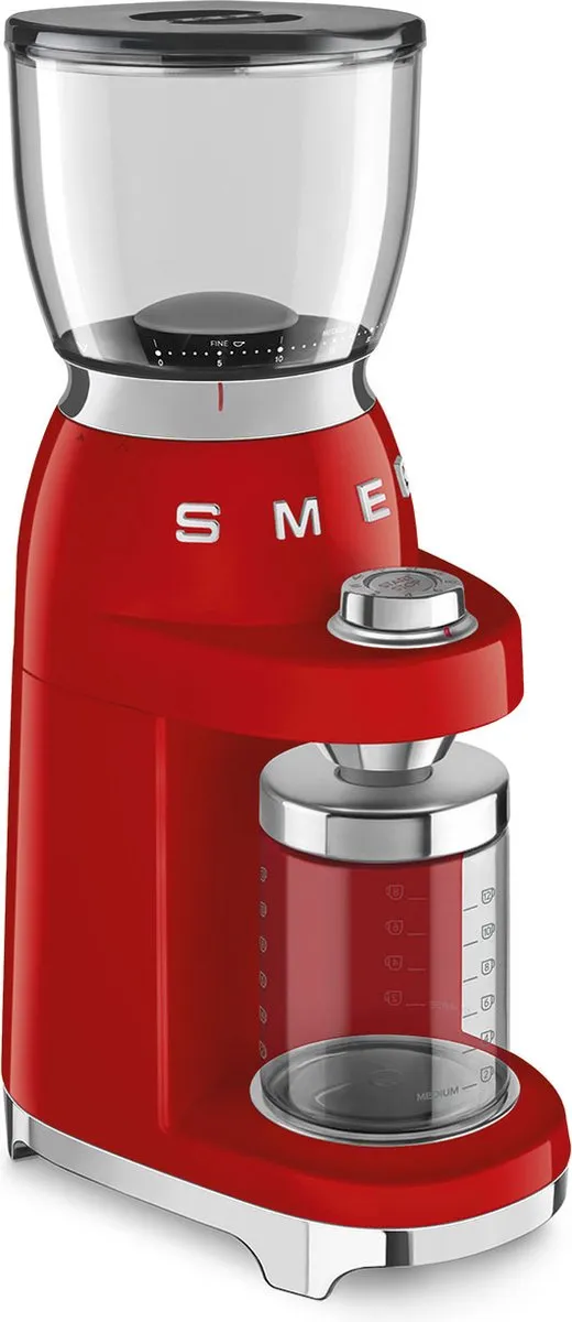 Smeg CGF11RDEU Elektrische Koffiemolen - Rood - afbeelding 6 van 6